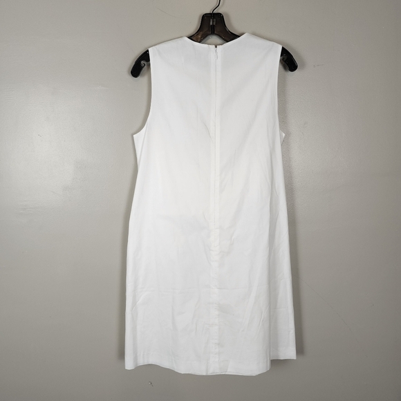 Pearl Lela Rose poplin bow white dress, size 8, nwot - Picture 6 of 9